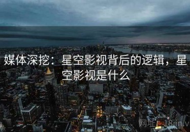 媒体深挖：星空影视背后的逻辑，星空影视是什么